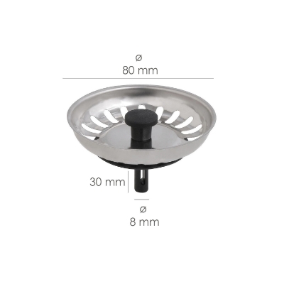 Imagen de Tapon Valvula Cesta Para Fregadero, Inoxidable T-93bp-115 1 1/2