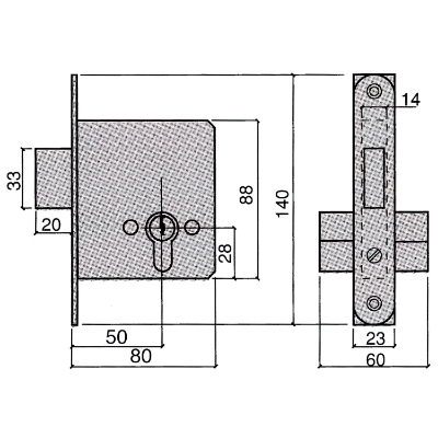 Imagen de Cerradura Ucem 5300-hl/50