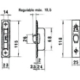 Imagen de Cerradura Lince 5554 Aluminio   14 mm.