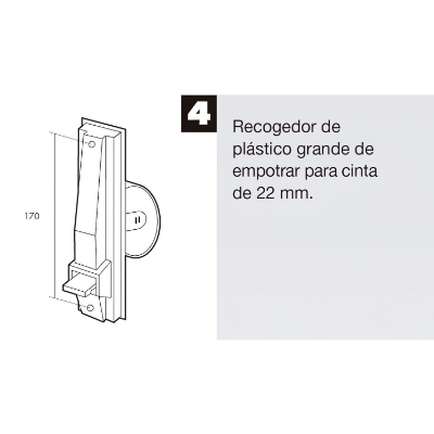 Imagen de Recogedor Persiana Plastico Grande Cinta 22 mm.