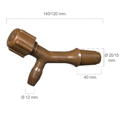 Imagen de Grifo Barril Plástico Número 1 Para 100 Litros