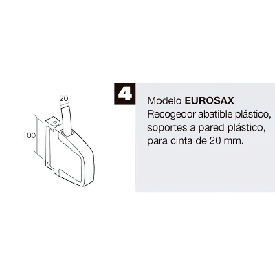 Imagen de Recogedor Persiana Abatible Eurosax C-22 Blanco