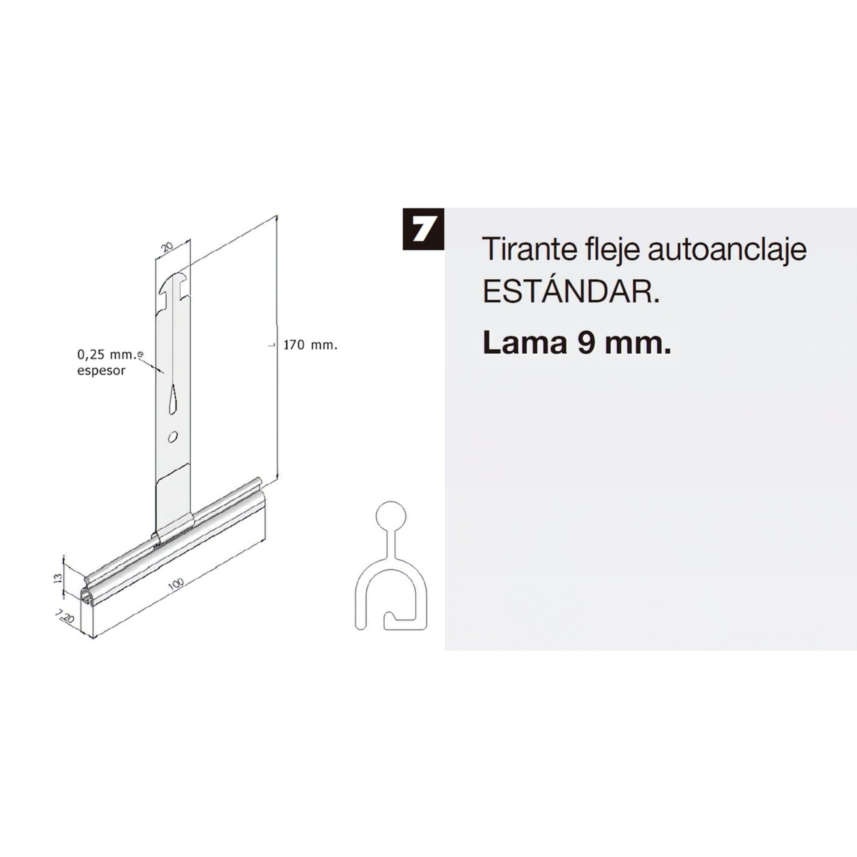 Imagen de Tirante Persiana Autoanclaje Standar 117