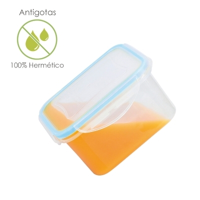 Imagen de Recipiente Hermetico Plastico Cuadrado 170 ml.  8.5x8.5x5 (Alt.) cm.