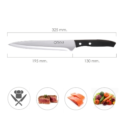 Imagen de Cuchillo Aspen Cocinero / Chef Hoja Acero Inoxidable 20 cm. Negro