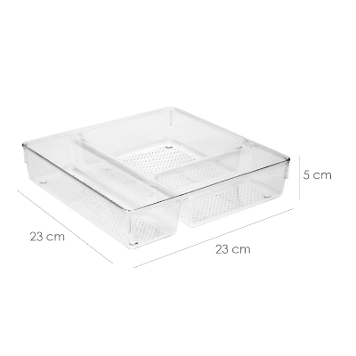 Imagen de Organizador de Plastico Para Cajones "System Nº1"  23x23x5 cm.