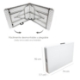 Imagen de Mesa Plegable Rectangular HDPE Multifuncional, Portatil, Resistente,Multiusos 180x74x74 cm. Color Blanco