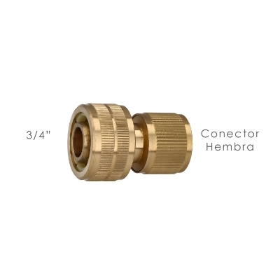 Imagen de Conector Manguera Laton  3/4" Hembra, Adaptador Grifo, Conector Grifo A Conector Rapido