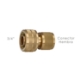 Imagen de Conector Manguera Laton  3/4" Hembra, Adaptador Grifo, Conector Grifo A Conector Rapido