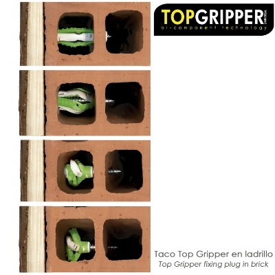 Imagen de Taco Topgripper Bimaterial Ø 5 mm. (Caja 200 unidades) Taco Anclaje Universal, Taco Hormigon, Taco Pladur, Taco Ladrillo