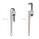 Imagen de Llave Stillson Heavy Duty Aluminio 18" Llave Para Tubos, Llave Plomeria, Llave Para Tuberias, Llave Grifa.