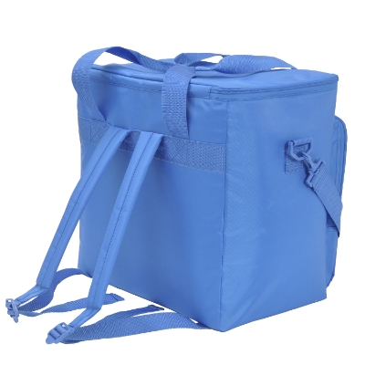 Imagen de Bolsa / Mochila Termica Porta Alimentos Nevera 15 Litros Forro Interior PEVA, Con Espuma Aislante, Color Azul