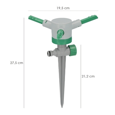 Imagen de Aspersor Plástico 3 Brazos Con Pincho Con Regulador de Presión.