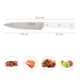 Imagen de Cuchillo Husky Cocina 13 cm. Hoja Acero Inoxidable, Cuchillo Carne, Cuchillo Pescado, Cuchillo Chef, Mango Ergonomico Blanco