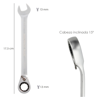 Imagen de Llave Combinada Con Carraca 17 mm. DIN 3113