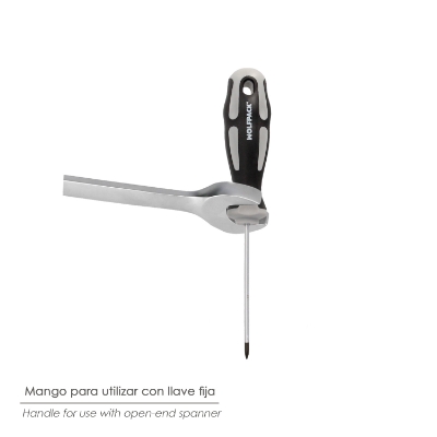 Imagen de Destornillador Phillips Acero S2 Mango TPR Bimaterial. Medida PH 0 - Ø 3,0 x 75 mm. DIN5262.