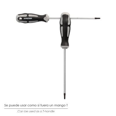 Imagen de Destornillador Torx Inviolable Acero S2 Mango TPR Bimaterial. Medida T08 x Ø 3,0 x 75 mm.