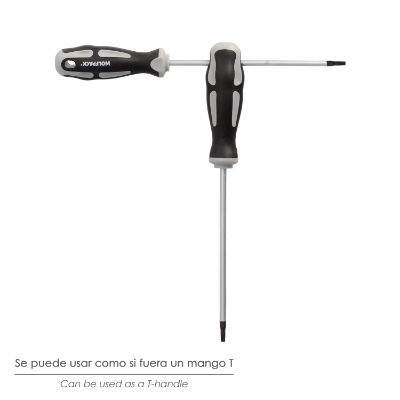 Imagen de Destornillador Torx Inviolable Acero S2 Mango TPR Bimaterial. Medida T15 x Ø 5,0 x 75 mm.