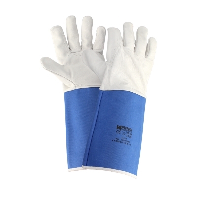 Imagen de Guantes Piel Serraje Largos 40 cm. guante Resistente, Guante Comodo, Guantes De Trabajo, (Par)