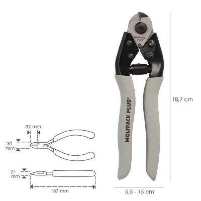 Imagen de Cortacables 190 mm. Acero Corta Cables, Pelador Cables, Cortador De Cables.