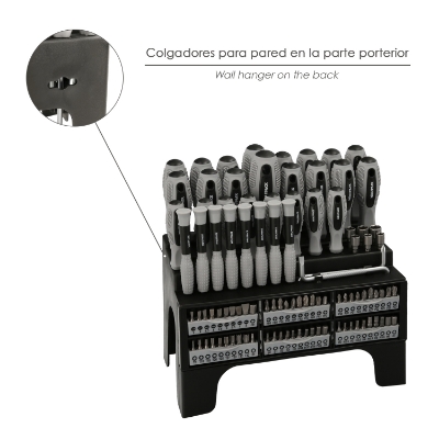 Imagen de Juego de Destornilladores / Destorpuntas 100 Piezas Con Soporte Expositor