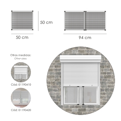 Imagen de Marco Mosquitero Aluminio Extensible  50x 50/ 94 cm.