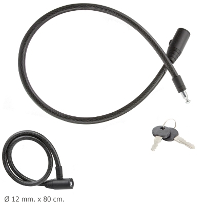 Imagen de Cable Bicicleta Con Llave 12 mm. x 80 cm.