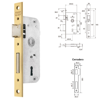 Imagen de Cerradura Tesa 2002-hl/30