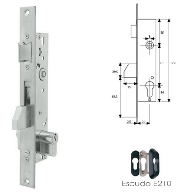 Imagen de Cerradura Tesa 2210/20/3ai