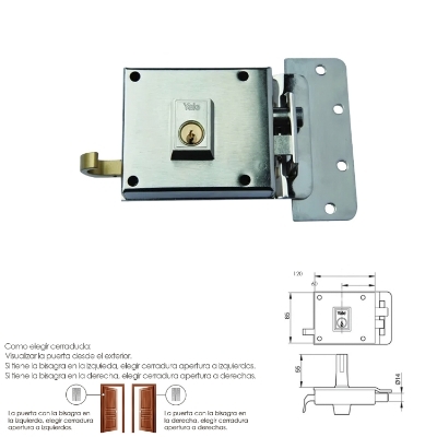 Imagen de Cerradura Yale    6-12-hn/ Derecha