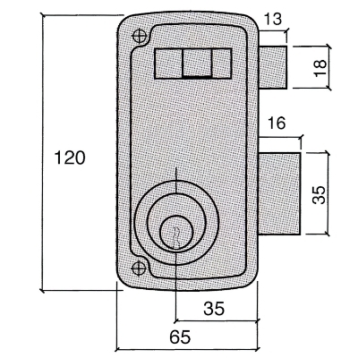 Imagen de Cerradura Ucem 4056-a-hb/65/ Derecha