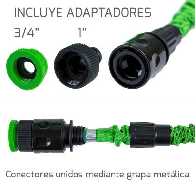 Imagen de Manguera Extensible Riego 10 a 30 Metros Con Pistola De 7 Posiciones