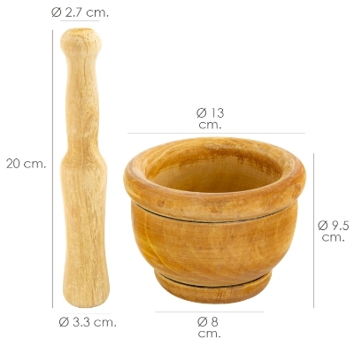 Imagen de Mortero Madera Cocina Oryx Ø 14 cm