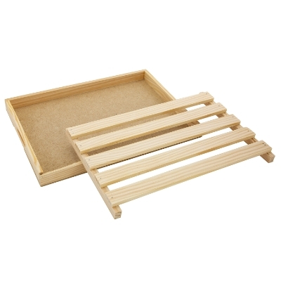 Imagen de Tabla Corta Pan Madera Con Recoge Migas Oryx 32 x 22 cm.