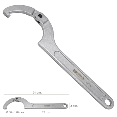 Imagen de Llave De Gancho Articulada Para Tuberias Ø 80 a 120 mm.