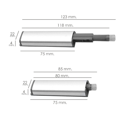 Imagen de Cierre Iman Para Puerta Armario Presion Magnetica. Pack 2 Piezas Cierre Puerta, Cierre Cajon, Cierre Mueble, Cierre Amortiguador