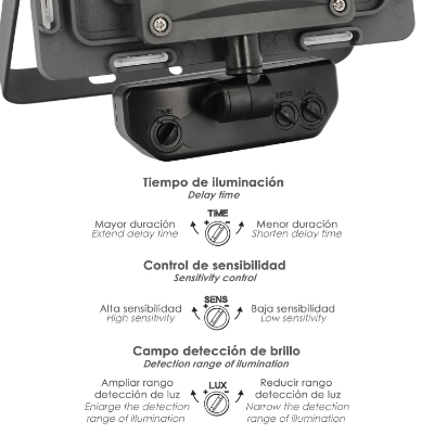 Imagen de Foco Led Plano 30 Watt. Luz Blanca 4000º K  IP 65 2400 Lumenes Con Sensor de Presencia