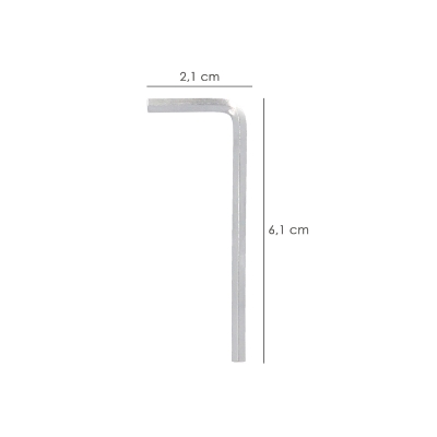 Imagen de Llave Allen Standar Acero Cromo Vanadio Profesional 3,0 mm. Llave Hexagonal, Llave Allen Taller Mecanica, Llave Allen Bricolaje