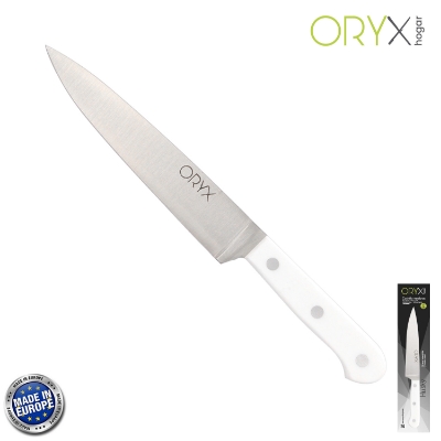 Imagen de Cuchillo Husky Verduras 17 cm. Hoja Acero Inoxidable, Cuchillo Verduras, Cuchillo Cortar Verduras Mango Ergonomico Blanco