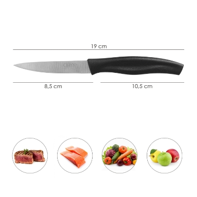 Imagen de Cuchillo Nuuk Mondador Hoja Acero Inoxidable 9 cm. Negro (1 Unidad)